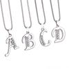 Collana con Ciondolo Lettere Inglesi 26 Colore Argento alla Moda Micro-intarsiata Zircone per Uomo Donna Amici Coppia Gioielli in Acciaio Inossidabile