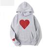 Heart-Shaped Valentine’s Day Loose Casual Couple Hoodie with Plus Velvet