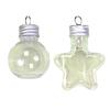 Hanging Clear Plastic Storage Bottle Wall Mountable Bottle for Jewelry Earrings Rings Portable Decorative Container