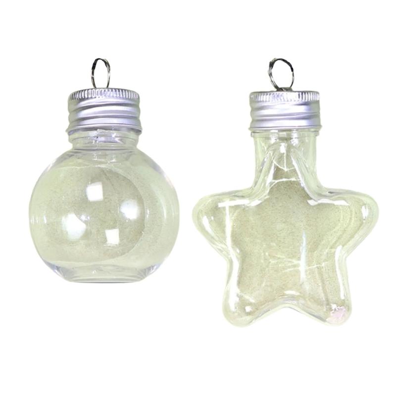 Hanging Clear Plastic Storage Bottle Wall Mountable Bottle for Jewelry Earrings Rings Portable Decorative Container