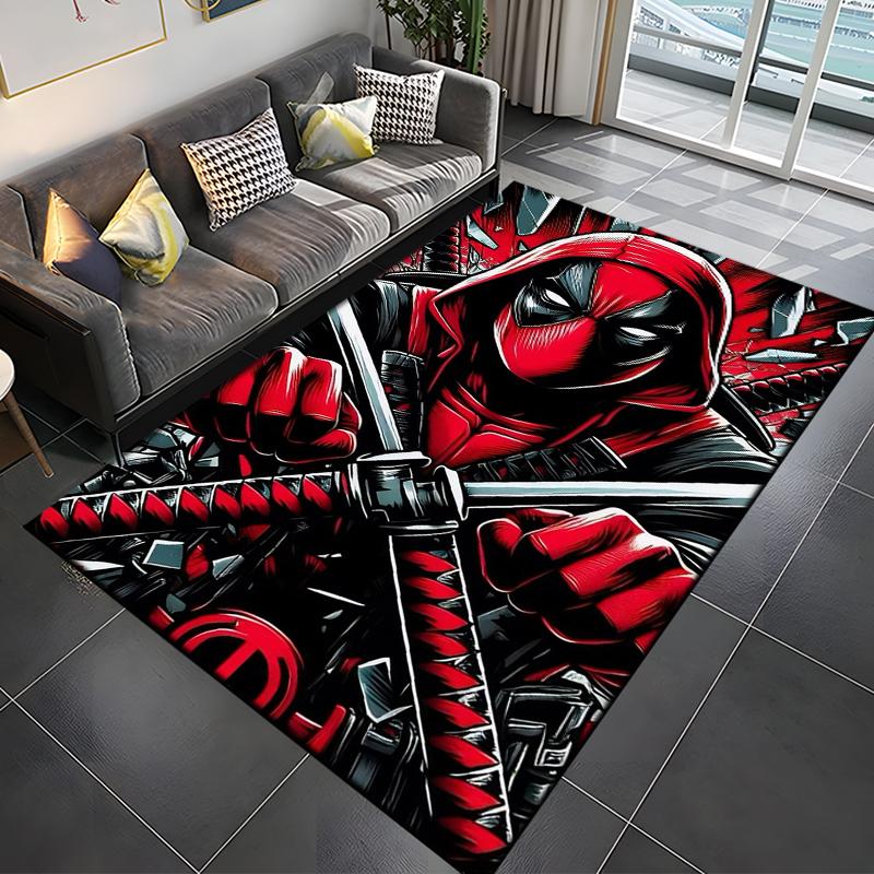 

Мультфильм Аниме Дэдпул Ковер 3D Ковры для Гостиной Кухни Спальни Дивана Домашний Декор Придверный Коврик Детский Напольный Противоскользящий Коврик Подарок 40x60cm (16x24in)