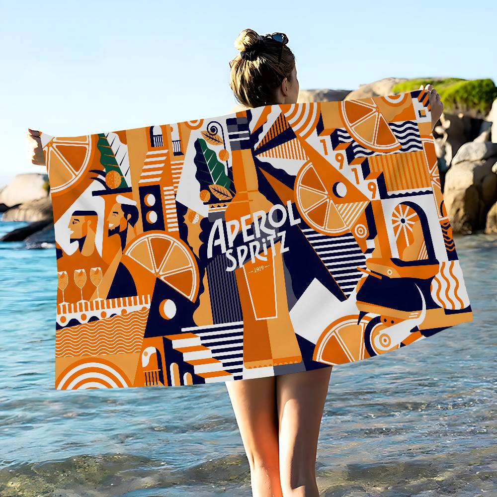 Marca piccola Moda A-Aperol S-Spritz Anime Telo da Spiaggia per Nuoto Asciugamano Morbido per il Viso Regali per Bambini per Bambini Viaggio Campeggio Palestra
