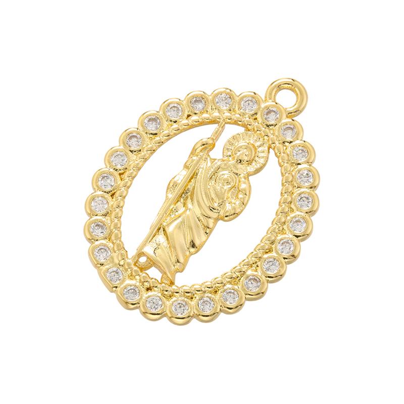 ZHUKOU 9 Styles Cubic Zirconia Charms for Jewelry Making Cute Bear Jewelry Pendants Heart DIY Charms Jewelry Accessories VD1431