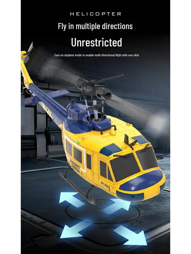 UH-1 Six-Channel Flybarless Inverted Stunt Remote Control Helicopter Toy