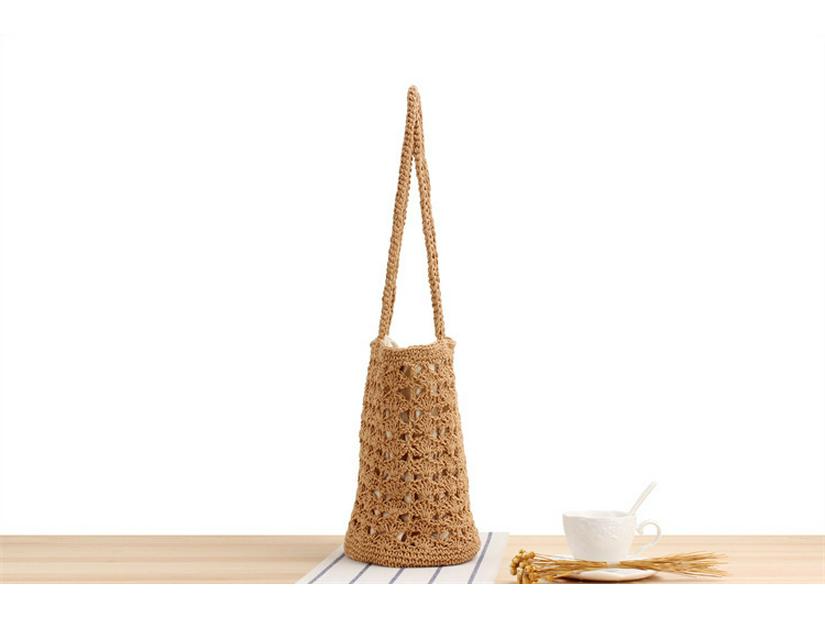 Versatile Hollow Cotton Rope Woven Bag for Seaside Vacations and Daily Commutes