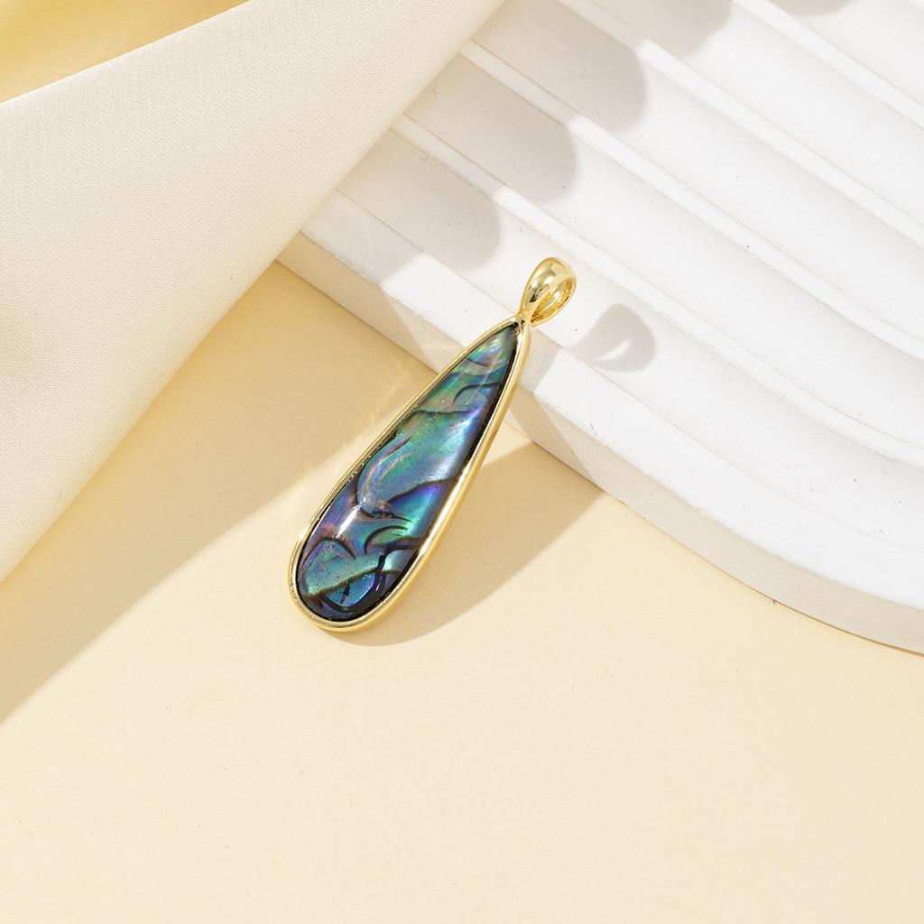 Shell Bead Necklace With Water Drop Pendants For Jewelry Making Projects