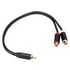 2PCS Plug and Play 1 Male to 2 Female 0.3m/11.8in for RCA Y Adapter Cable  Audio Video
