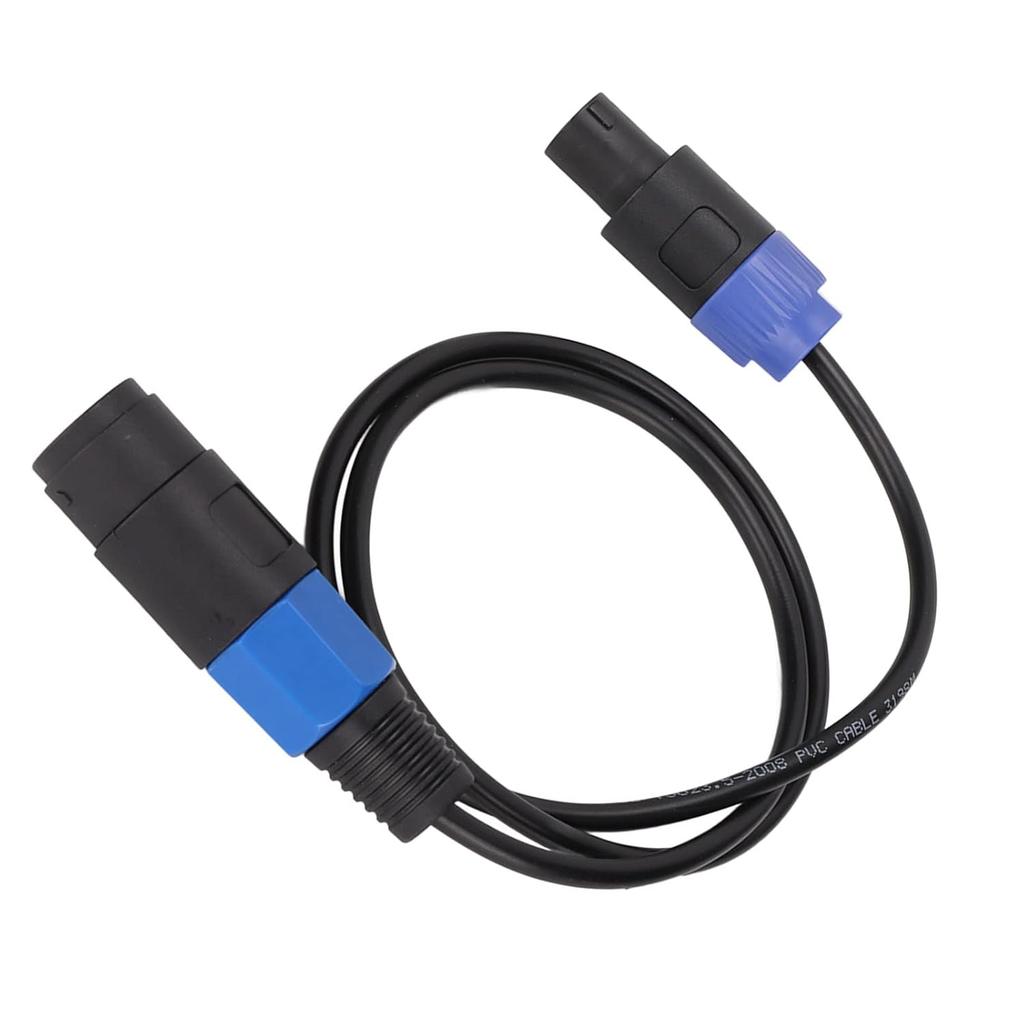 Speaker Cable, Elastic Portable Speakon Speaker Cable, Male To Female 4 Core Plug Ohm Head Speakon Cable, Speaker Connection Wire for Speaker
