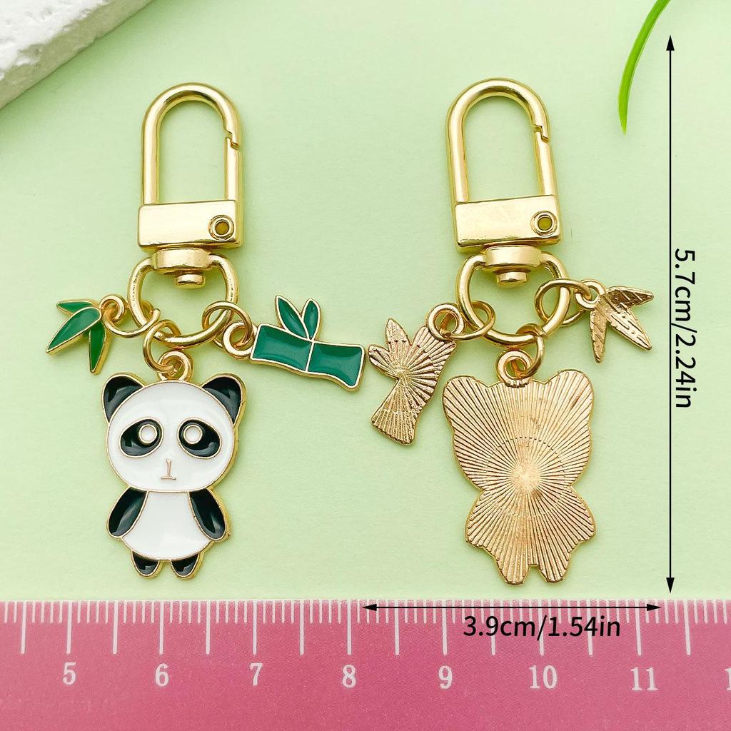 Adorable National Treasure Panda Metal Keychain – Cute & Quirky Cartoon Dāi Méng Panda Keyring Pendant for Men, Women, & Bag Charms.