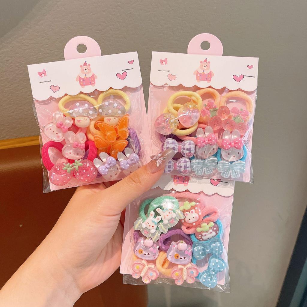 Sweet Children'S Cartoon Hair Band Cute Baby Trumpet Tie Small Pull Rubber Band Hair Rope Girls Do Not Hurt Hair Rope