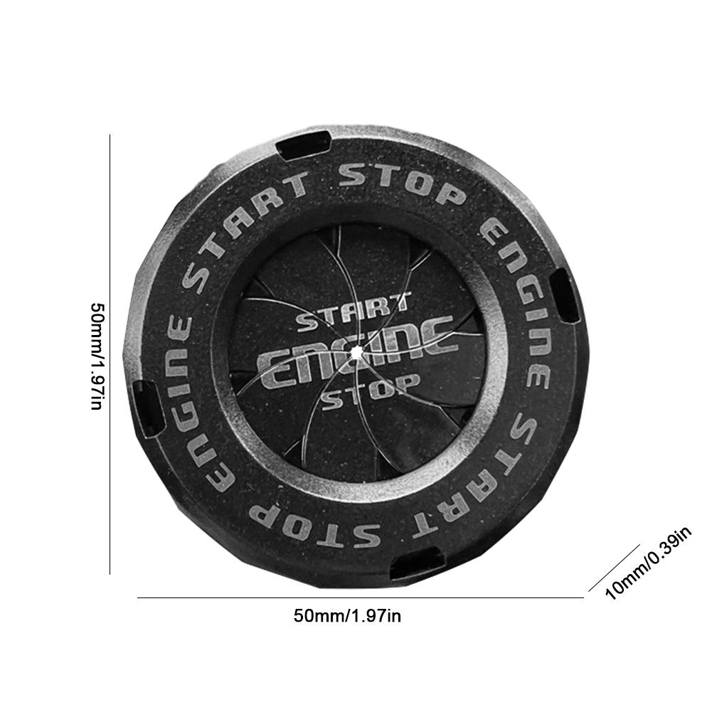 Decorative Rotary Push To Start Button Cover Car Interior Sticker Ignition Device Decor DIY Decoration for Motorcycle Lock