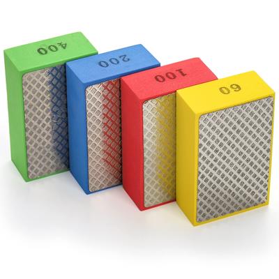 4 Piece Set of Hand Held Polishing Blocks Tile Trimmers Polishing Stone Glass Slate Grinding Tools 60 100 200 400 Mesh