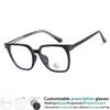 Square Large Frame Anti Blue Light Glasses Trendy Rivet Optical Clear Eyeglass Customizable Prescription Spectacles #302731