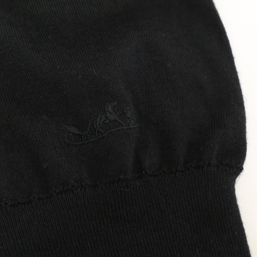 HERMES Cashmerex Silk Short Sleeve Knit Sweater/ tops 38 blackUsed