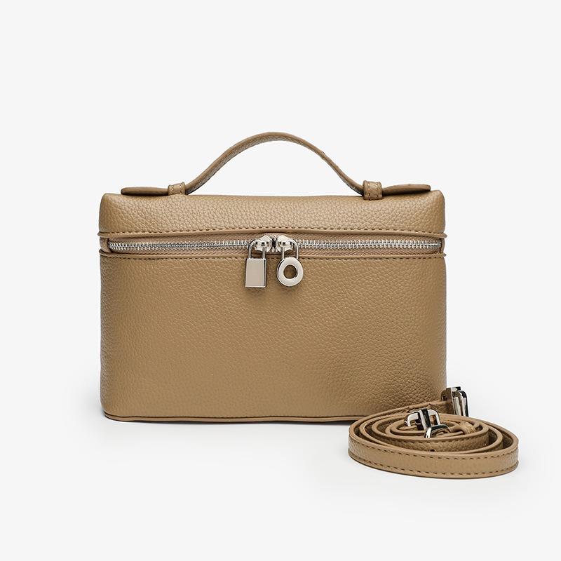 

New Handheld Women s Bag Lunch Box Bag Single Shoulder Crossbody Small Square Bag High-Quality Texture Simple Bag хаки