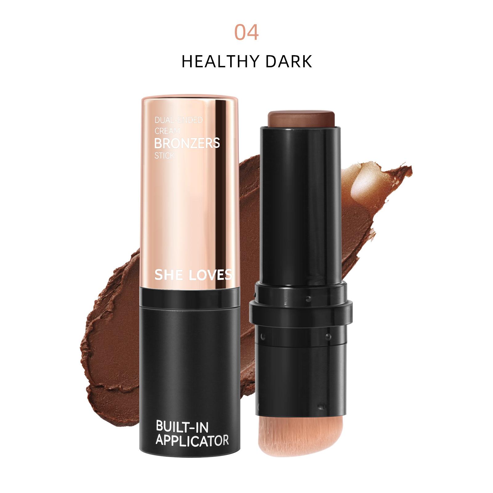 

Двухсторонний карандаш для теней Shadow Fit Stick для контурирования щек, многофункциональный макияж, хайлайтер, древняя медная палочка 04 HEALTHY DARK