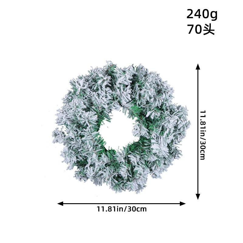 Trendy Christmas Wreath 2023 Snowy Pvc Vine Wreath For Festive Decor Small Medium And Large Sizes