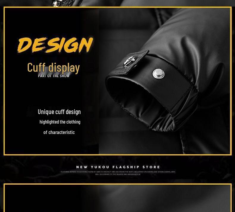 Men's Luxury European Style Thick Down Jacket - Winter Hooded Outerwear for Cold Protection