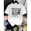 European Sizes Children's Summer Short-Sleeve T-Shirt, Cartoon Print Top for Boys, Featuring a Cute Design, Suitable for Outings and Daily