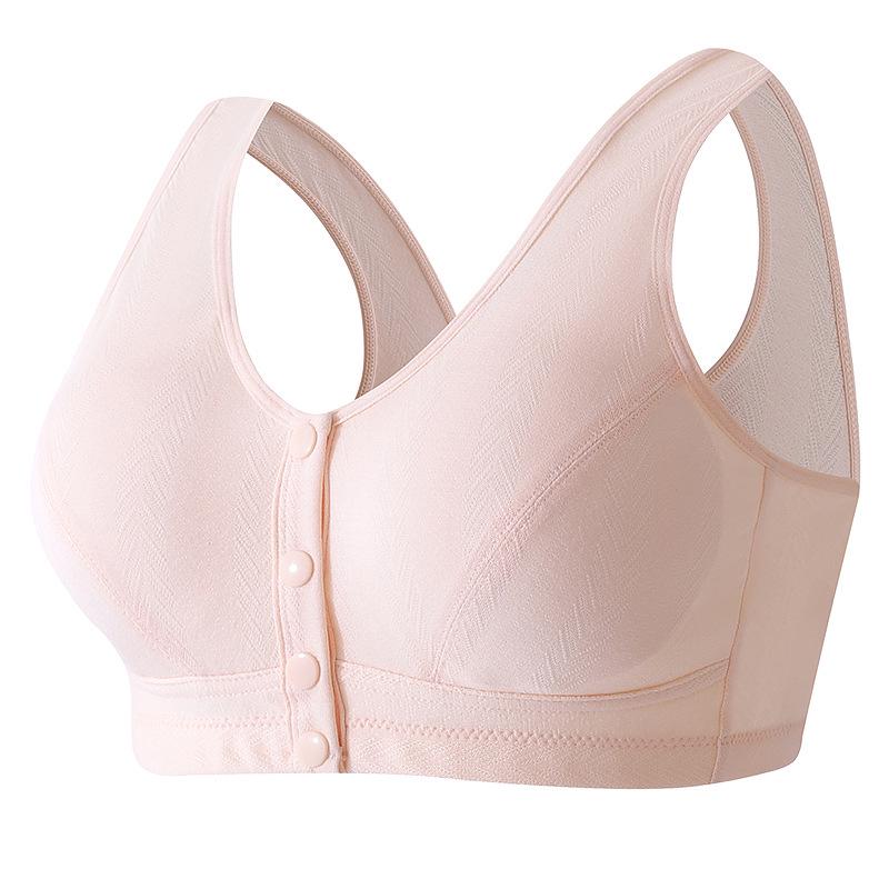 Zhangyan Modal Wire-Free Plus Size Front Closure Bra for Mature Women