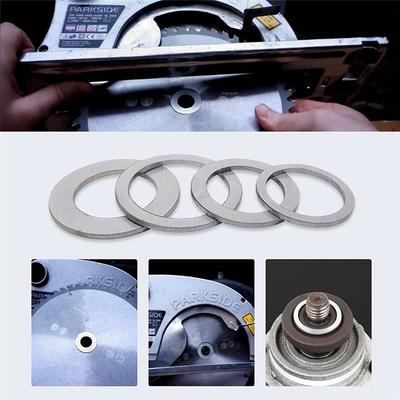 A58Z Saw Blade Adapter Ring Set Saw Blade Bushing Angle Grinder Inner Aperture Conversion Gasket High Guality Silver Metal (12/P