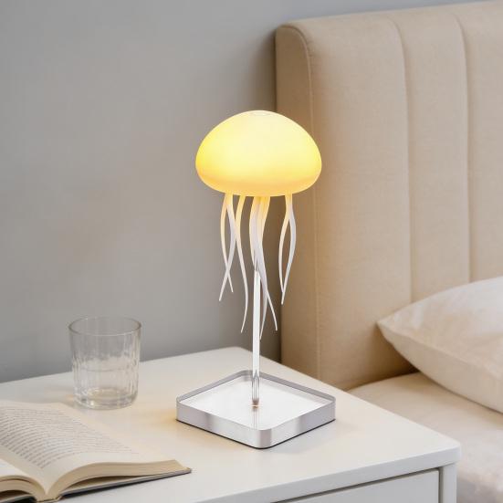 Floating Jellyfish Lamp Voice And Sound Activated Night Light USB Rechargeable Color Changing Ocean Mood Light