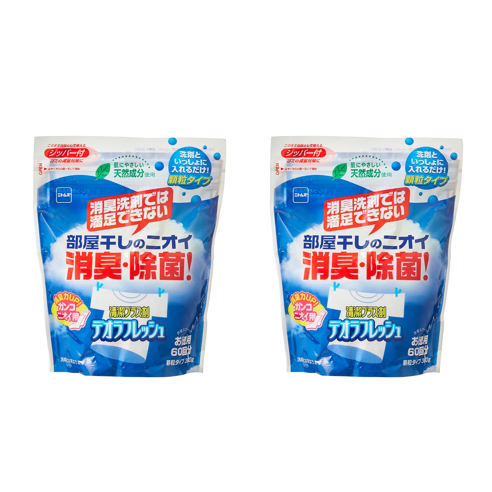 

Nitoms Deora Fresh Value 120 Deodorizing and Natural Ingredient Indoor Odor 360g x 2 PP8997 Pack, Uses, Disinfecting, Granules, Drying, Clothes,