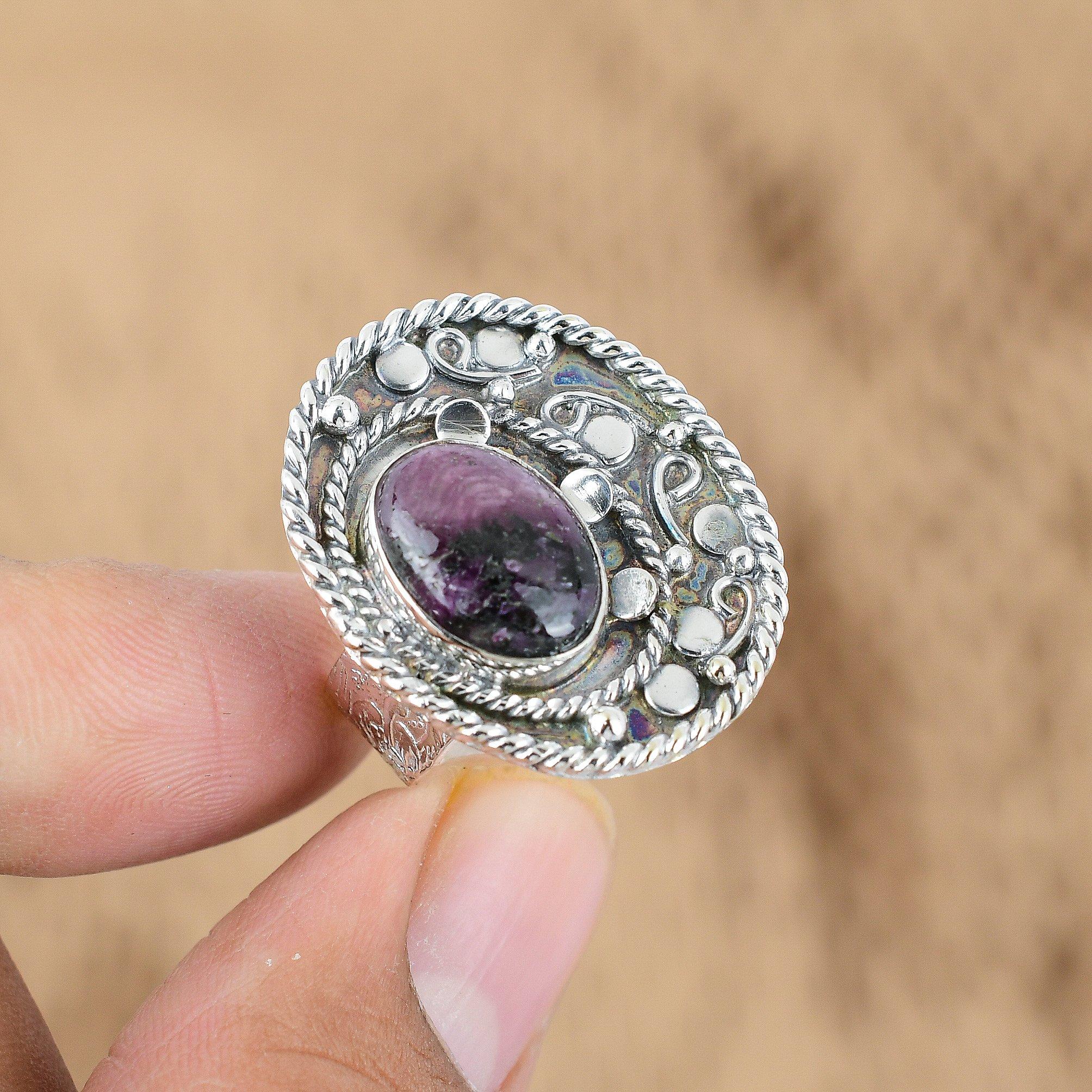 

Natural Star Ruby Gemstone 925 Silver Multi Stone Adjustable Ring For Women Yes