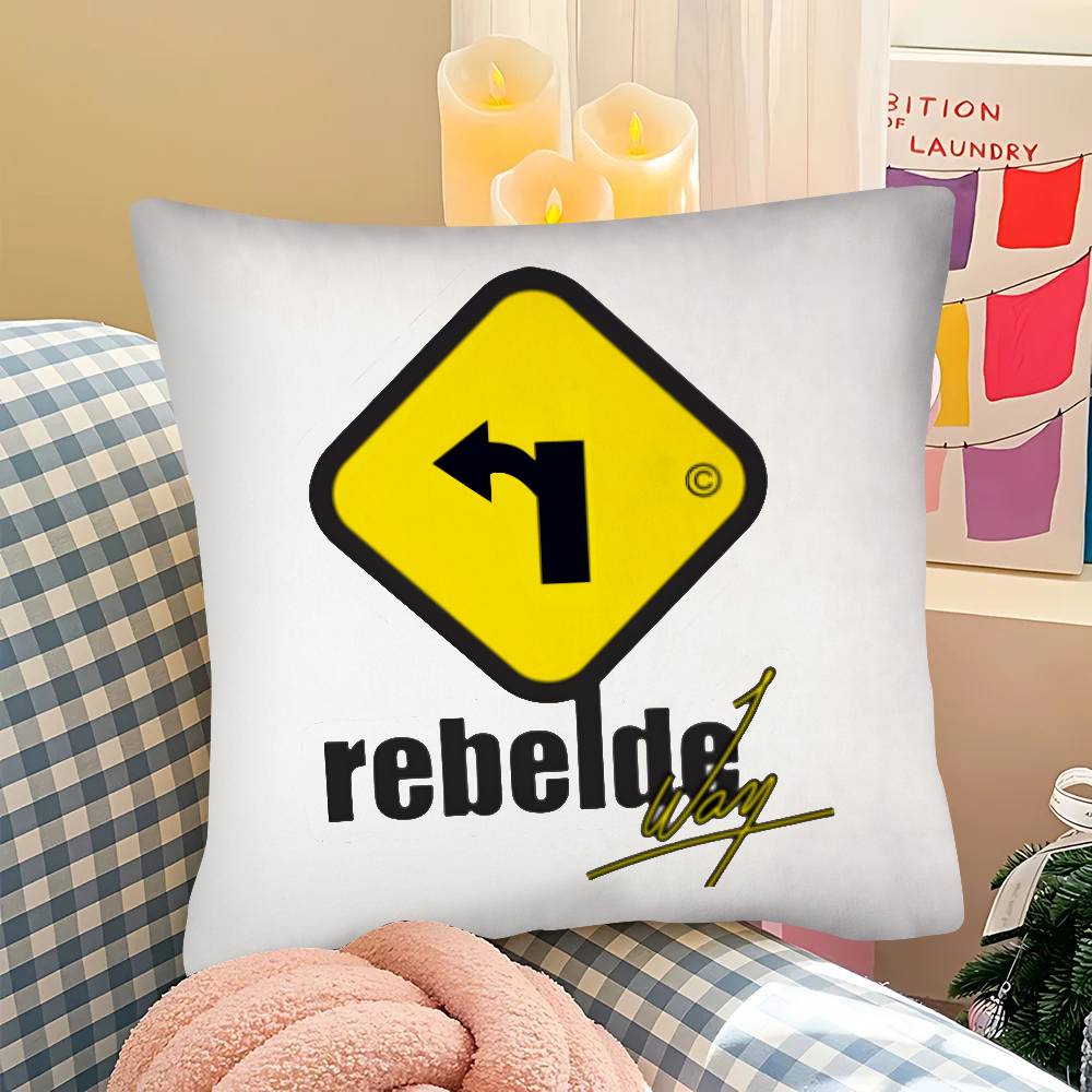 pc Elite Way School Rebelde Way Pillow Case Fashion Square Pillowcase Bedroom Sofa Room Ins Decoration Leisure