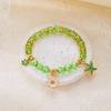 Lucky Crystal White Daisy Flower Charm Bracelets for Women Summer Beach Vibe Cute Beaded Friendship Bracelets Jewelry Gifts