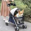 Outdoor Pet Cart Portable Folding Pet Stroller Car Dog Cat Teddy Mouse Rabbit Small Lightweight Carriage Pet Cart Dog Carrier