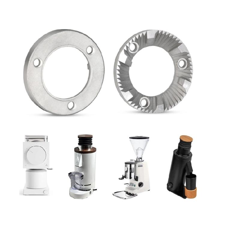2PCS Professional Coffee Burr 40MM Diameter Stainless Steel Texture Fast Grinding Disc Sharpful for Cutting Performances