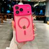 Armor Shockproof Magnetic Matte Orange Phone Case For iPhone 17 Pro Max 17 Air 17 Pro For Magsafe Wireless Charging Cover