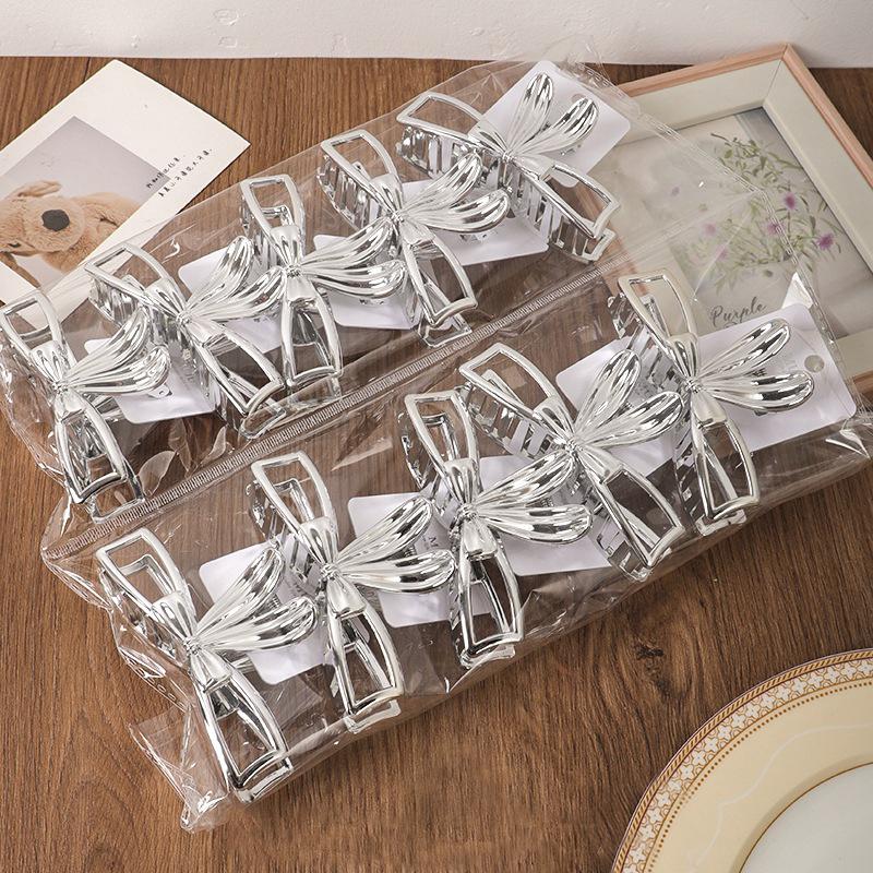 1pc Advanced card clip, large metal clip, sweet bow tie, rabbit ear hair clip, female back of the head shark clip