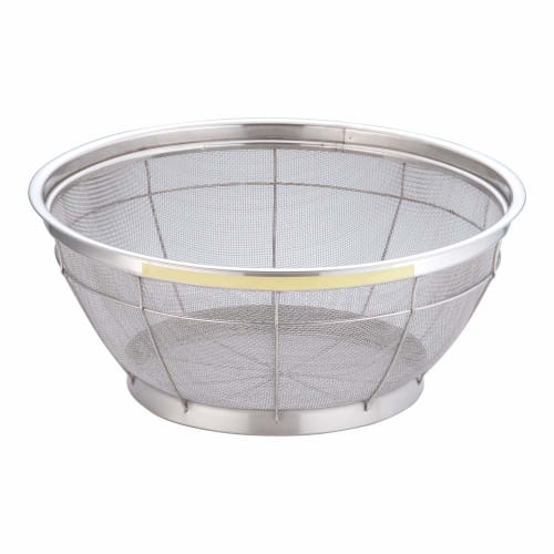 Endo Shoji Commercial TKG New Mammoth Color Shallow Strainer, 40cm, Yellow, Stainless Steel, Made in Japan, AZL4739