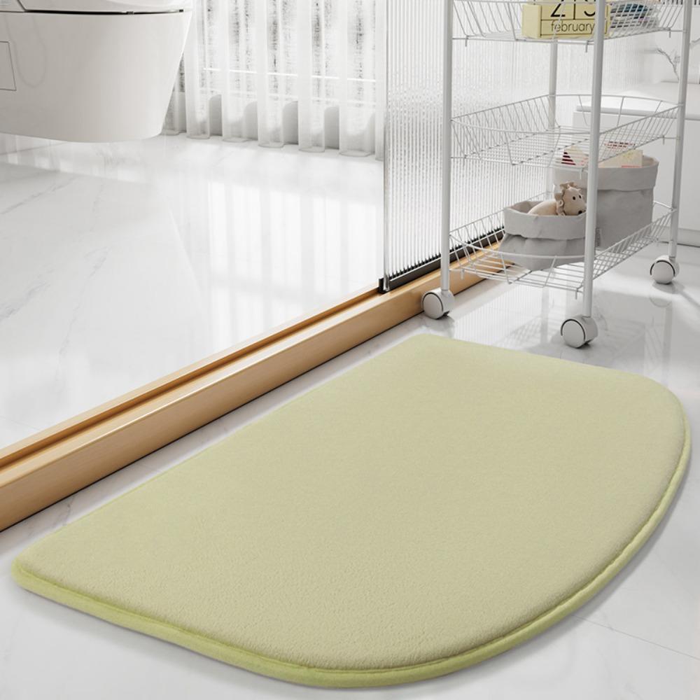 2pcs Bathroom Floor Mat Household Door Non-slip Stepping Foot Pad Bath Quick-drying Carpet