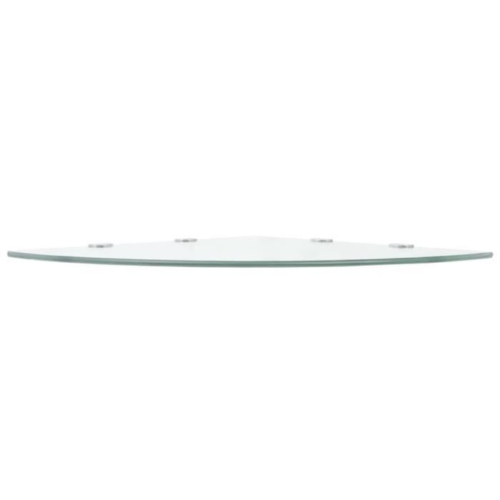 VidaXL Étagères d'angle 2 pcs et supports Verre Transparent 45x45 cm