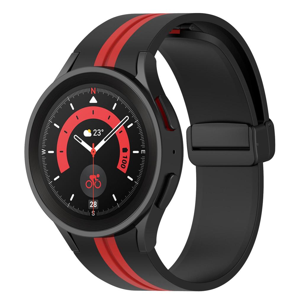 20mm Silicone Strap For Samsung Galaxy Watch 7/6/5/4 40mm 44mm 5Pro 45mm Magnetic Bracelet Galaxy Watch 6 Classic 47/43mm Band