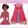 Magical Aladdin Princess Jasmine Cosplay Dress With Soft Material And Flowing Cape