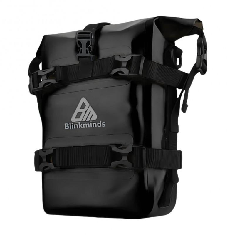 Motorcycle Side Bag Waterproof 8L Quick-Release Crash Bar Mount Travel Saddlebag Adventure Riding