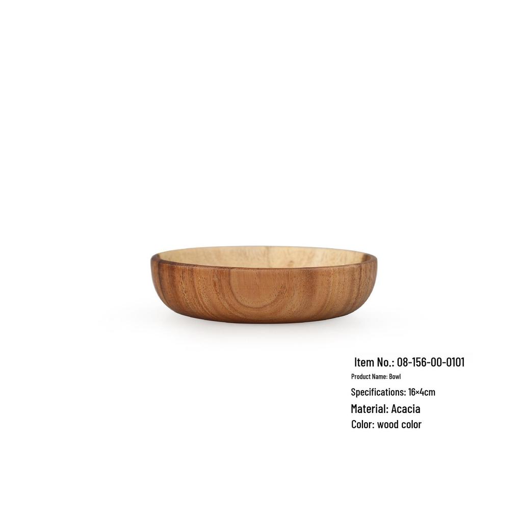 YFJY Acacia Wood Bowl Set - Japanese Style, Moisture-Proof Wooden Bowls and Plates for the Home.