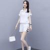 Women's Trendy Plus Size Casual Sportswear Set - Summer 2024: Slimming Short Sleeve Top & Shorts Two-Piece.