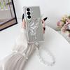 Applicable to Samsung ZFold7 folding mirror butterfly bracket anti-drop case zfold6/5 acrylic bracelet protective case