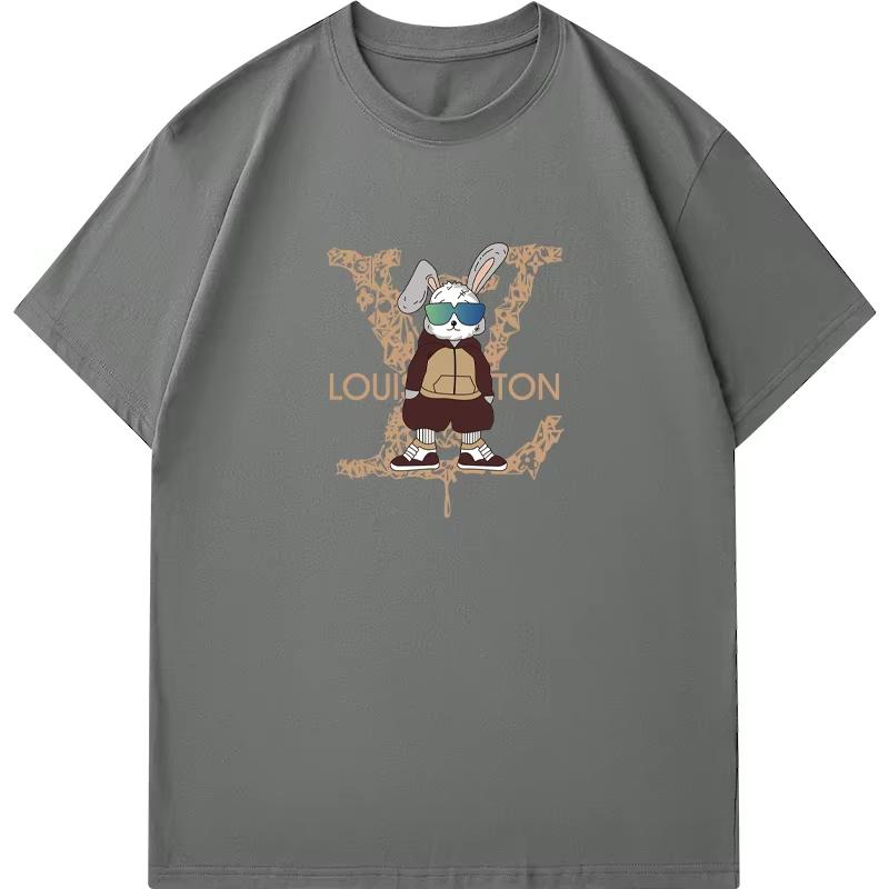 2026 New Trendy Brand Heavy Cotton Shortsleeved Tshirt Unisex Summer Printing Casual Round Neck Highend Top Handsome