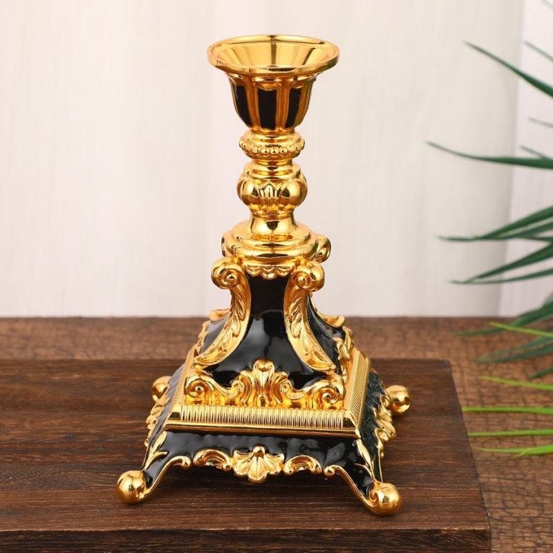 Vintage Metal Single Head Candle Candlestick Decor High-End Restaurant Hotel Decorations Vintage Photo Props Home Decor