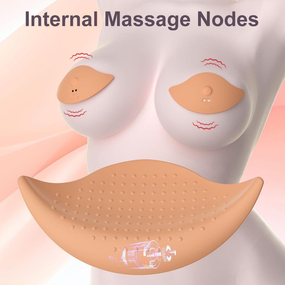 Wireless Remote Control Wearable Nipple Stimulator, Vibrating Breast Massager for Foreplay and Intimate Pleasure