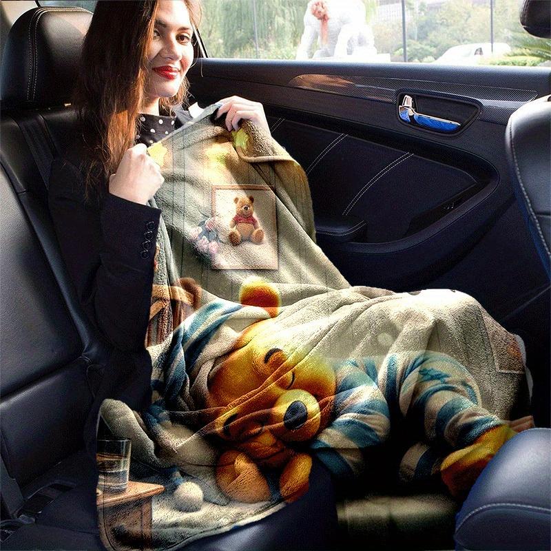 1pc Winnie The Pooh Printing Blanket - Soft, All-Season Throw for Living Room, Bedroom,Personalized Gift with Adorable Cartoon Design