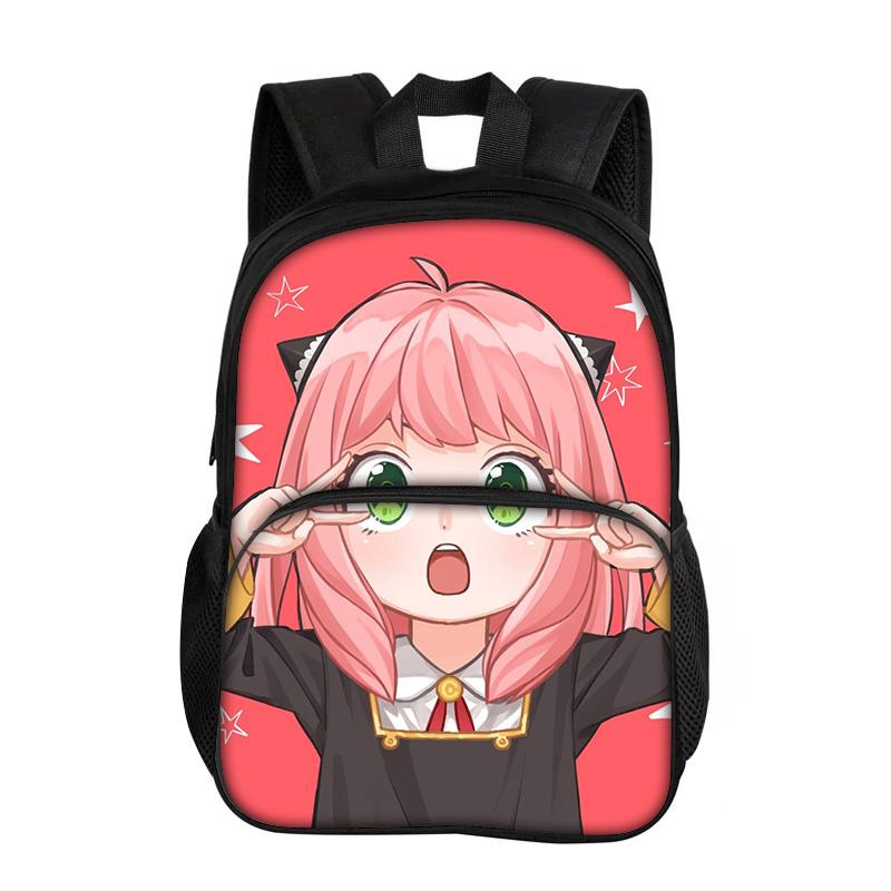 SPY×FAMILY Round Front Bag Backpack Versatile Fashion Trend Cartoon Boy and Girl School Birthday Best Gift