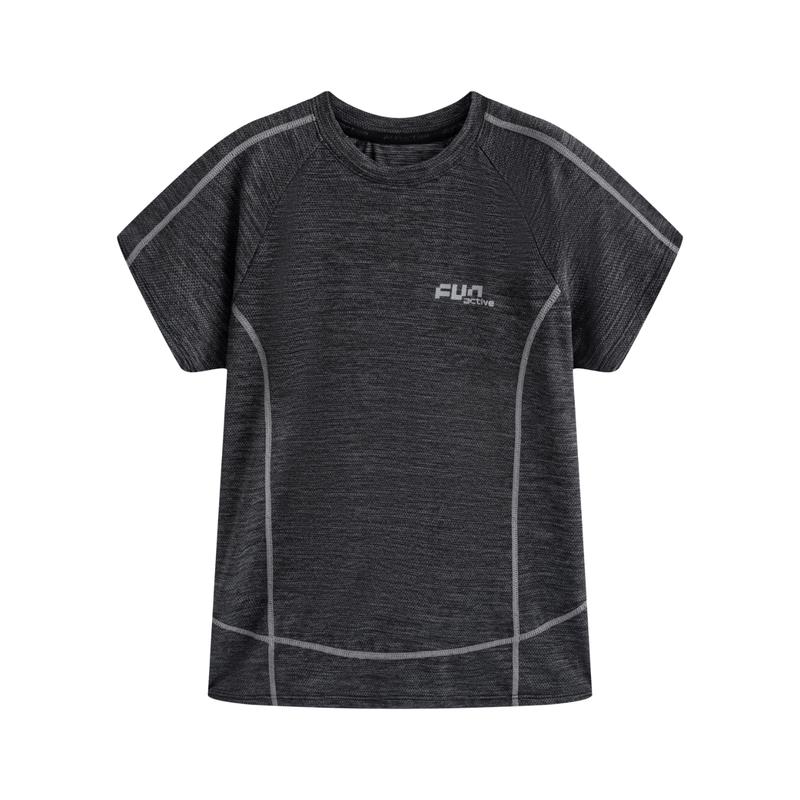 FUN ACTIVE Boys' Super Elastic Quick-Dry Training T-Shirt