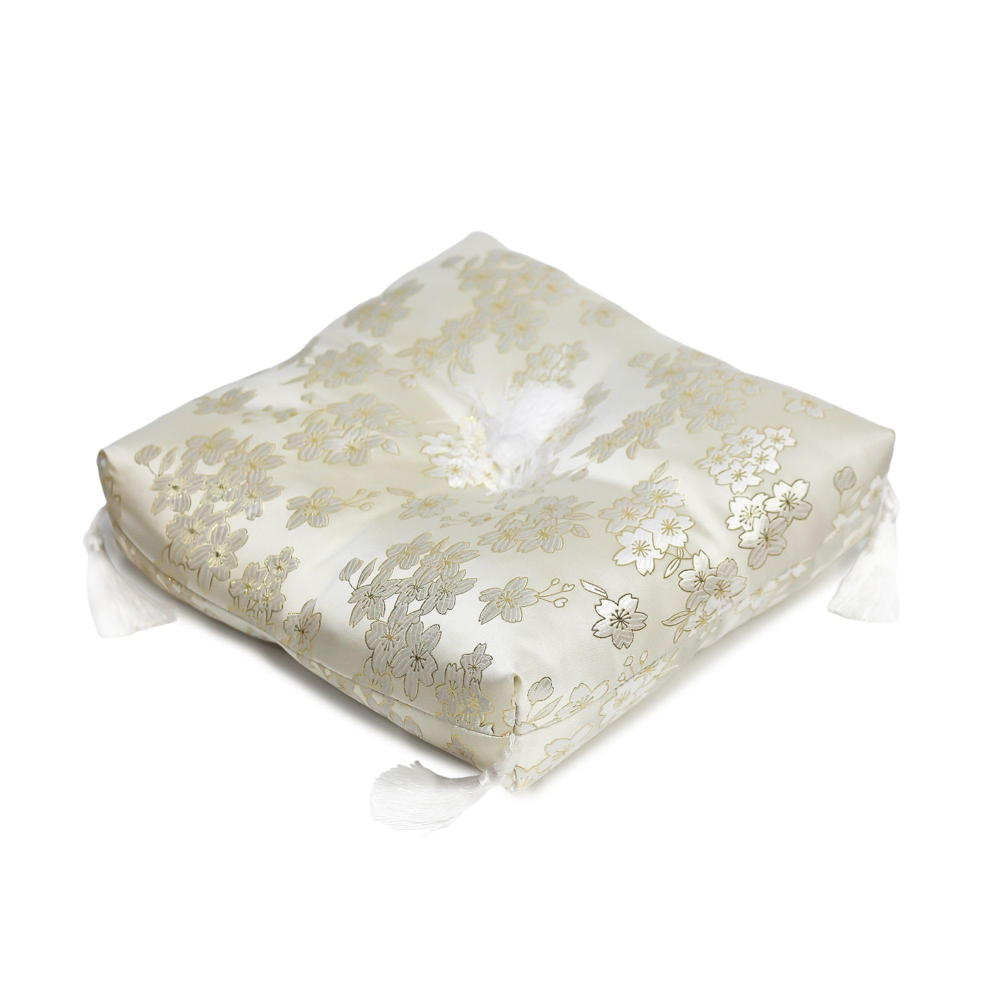 

Rin cushion, cherry blossom pattern, size 7, beige. Ideal for 18cm diameter bells. Beautiful glossy finish.